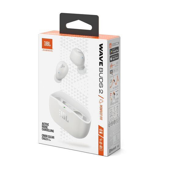 JBL Wave Buds 2 - White - True Wireless Noise Cancelling Earbuds - Detailshot 15 JBL Wave Buds 2 - White - True Wireless Noise Cancelling Earbuds - Detailshot 15